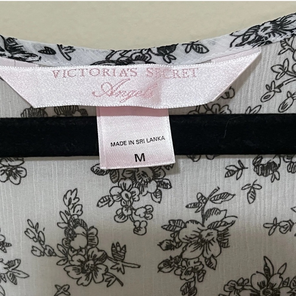 Vintage Y2k M Baby Doll Victoria's Secret Top Floral Lace Trim Dainty - Picture 5 of 7